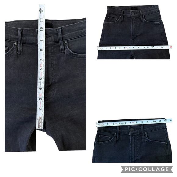 Mother Jeans The Insider Crop Two Step Fray Raw Asymmetrical Hem Not Guilty 25 - Picture 13 of 16